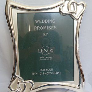 Lenox Wedding Promises 8X10 PIcture Frame Silverplate Holloware Original Box